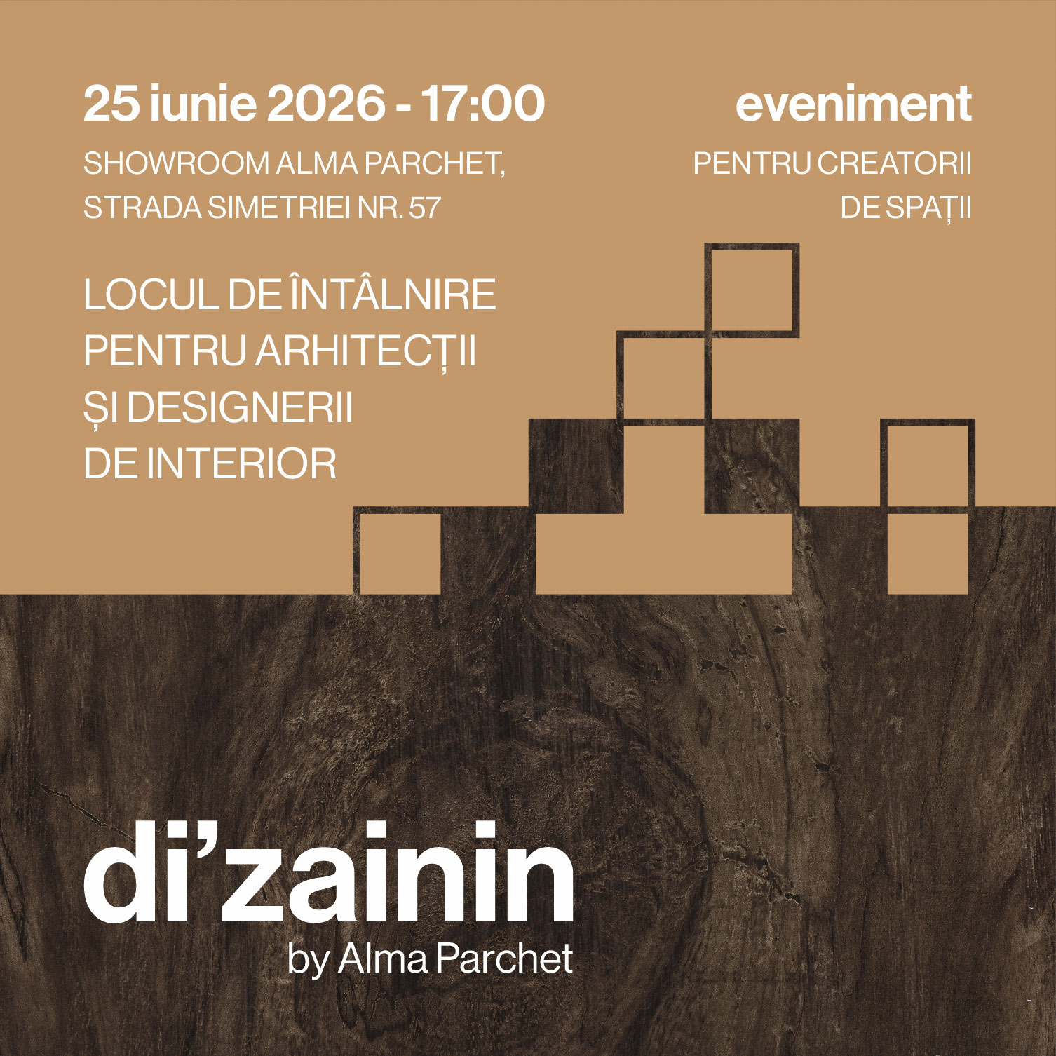 Vă invităm la di’zainin by Alma Parchet, ediția 13, eveniment dedicat arhitecților și designerilor de interior.